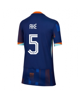 Paesi Bassi Nathan Ake #5 Maglia Gara Trasferta Repliche Europei 2024 Donna